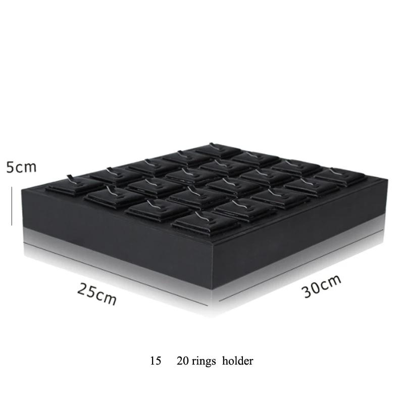Brushed Black PU Necklace Jewelry Organizer Jewellery Display Ring Tray Earring Holder Various Models For Option Wholesale