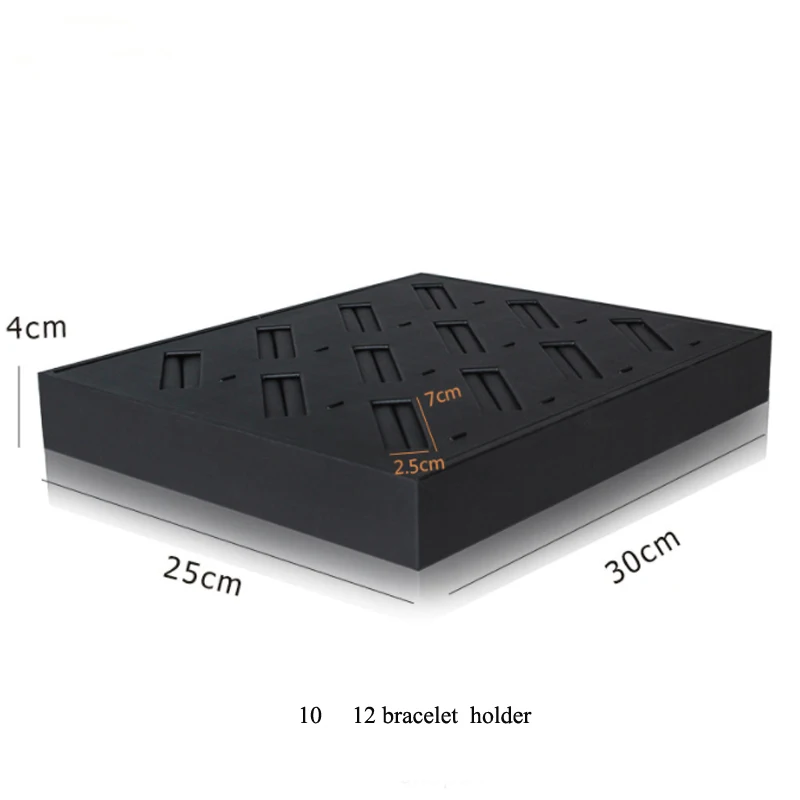 Brushed Black PU Necklace Jewelry Organizer Jewellery Display Ring Tray Earring Holder Various Models For Option Wholesale