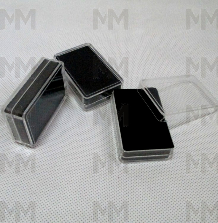 Wholesle 18pcs/lot 5.7x3.7cm Loose Diamond Display Box Plastic Gemstone Storage Box Gem Packaging Box for Gems Display Tray Case