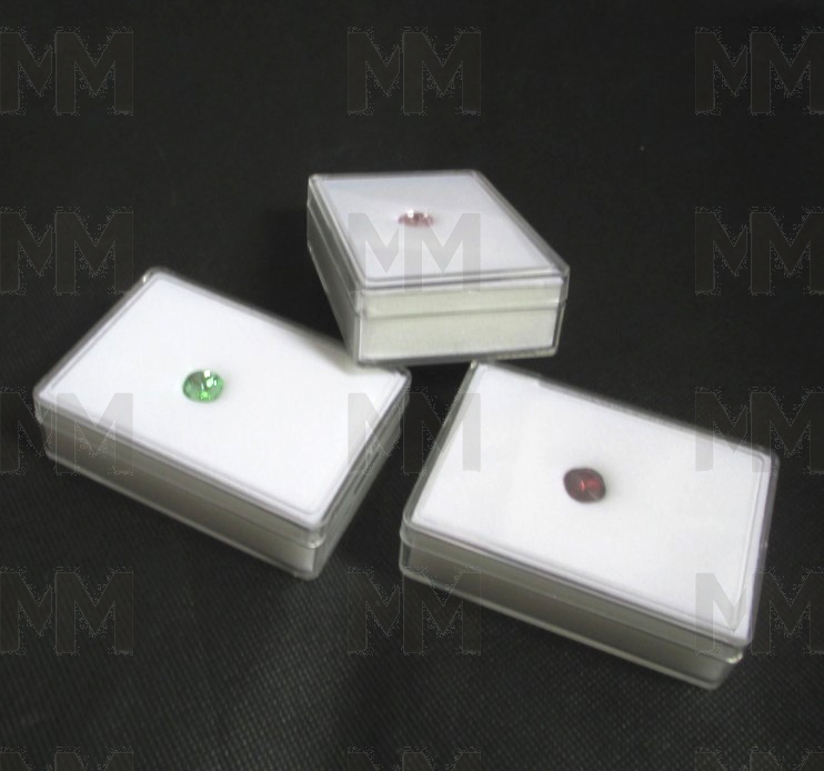 Wholesle 18pcs/lot 5.7x3.7cm Loose Diamond Display Box Plastic Gemstone Storage Box Gem Packaging Box for Gems Display Tray Case