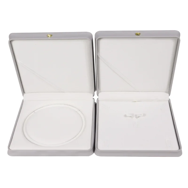 Pearl Necklace Box Jewelry Storage Packaging Box 19×19×4cm Crown Waist Ring Necklace Earrings Bracelet Large Set Box