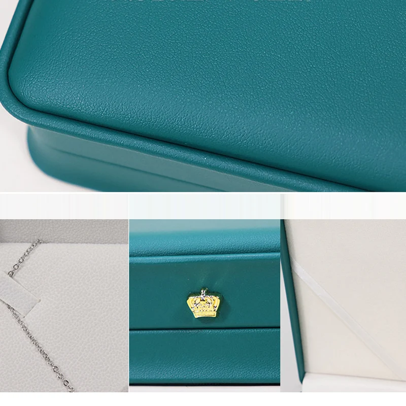 Pearl Necklace Box Jewelry Storage Packaging Box 19×19×4cm Crown Waist Ring Necklace Earrings Bracelet Large Set Box