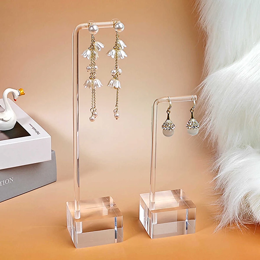 Acrylic Jewelry Display Rack, Jewellery and Earrings Display Stand Holder, Necklace Shooting Props Simple Storage Organizer Case