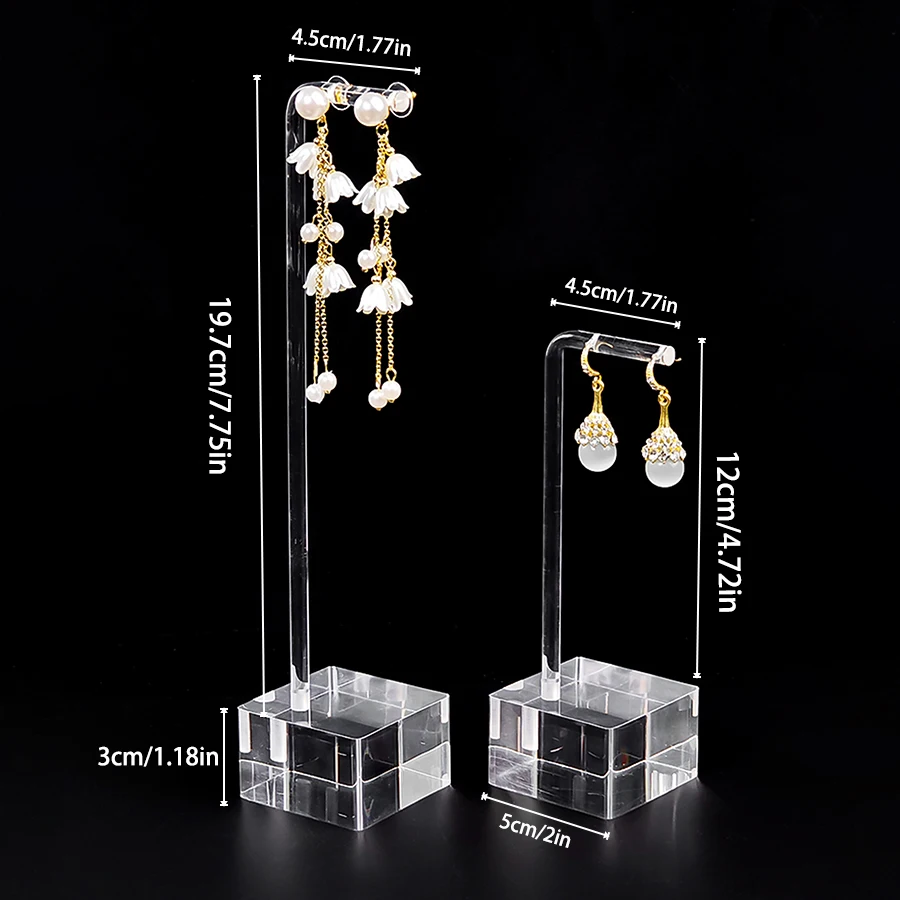 Acrylic Jewelry Display Rack, Jewellery and Earrings Display Stand Holder, Necklace Shooting Props Simple Storage Organizer Case