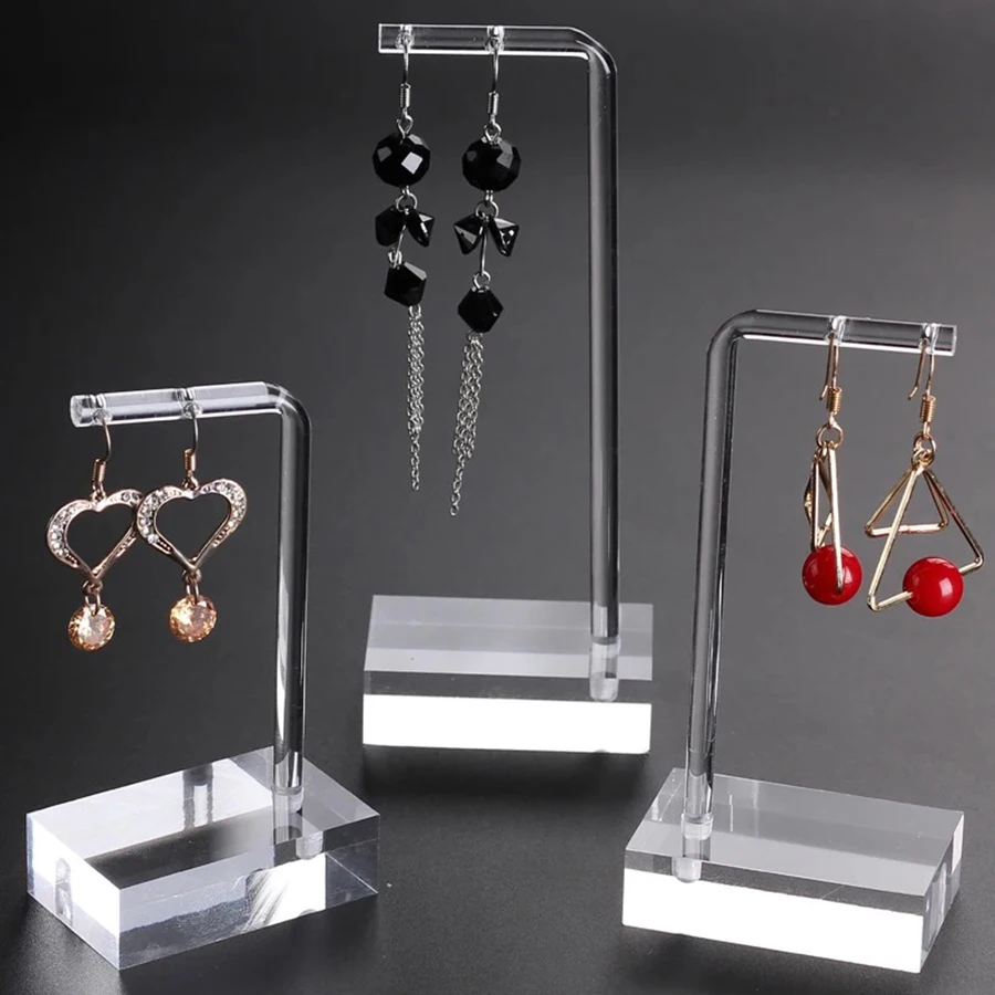 Acrylic Jewelry Display Rack, Jewellery and Earrings Display Stand Holder, Necklace Shooting Props Simple Storage Organizer Case