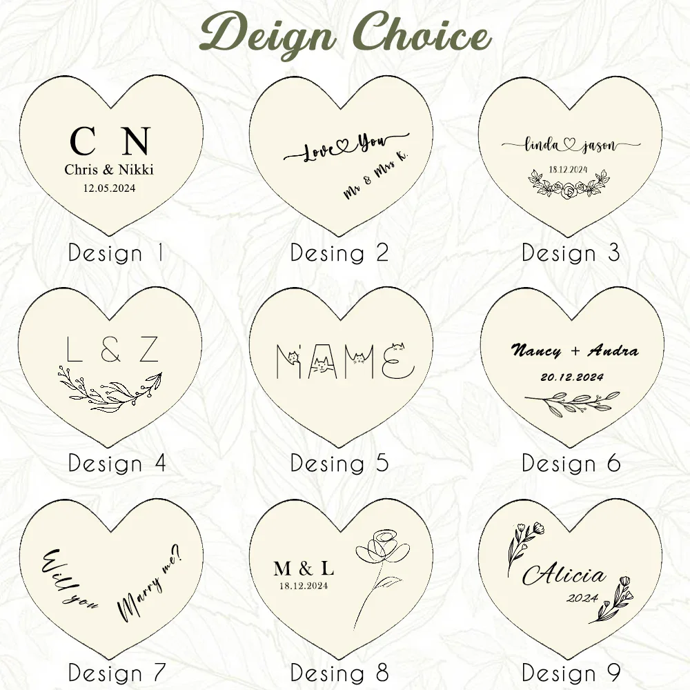 Free Engraving of Name Heart-shaped Wood Proposal Ring Box Jewellery Gift Wedding Valentine Jewelry Storage Organizer Ring Box