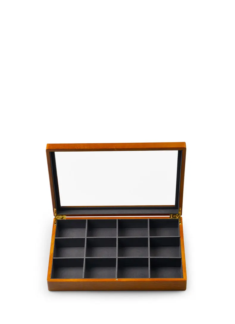 Oirlv Antique Wooden Jewelry Box Rings Necklaces And Bracelets Display Case Transparent Jewelry Storage Box; Jewelry Organizer