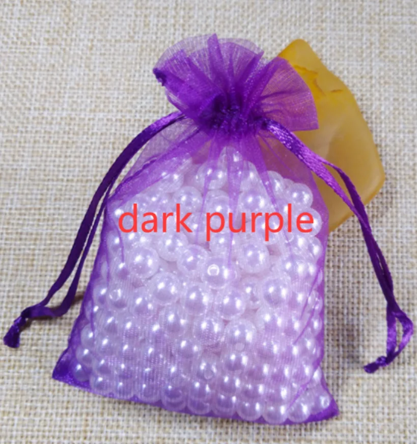 1000pcs Organza Bags Custom Random Color Wedding Party Favors Jewelry Gift Packaging Pouches Birthday Christmas Present Wrapping