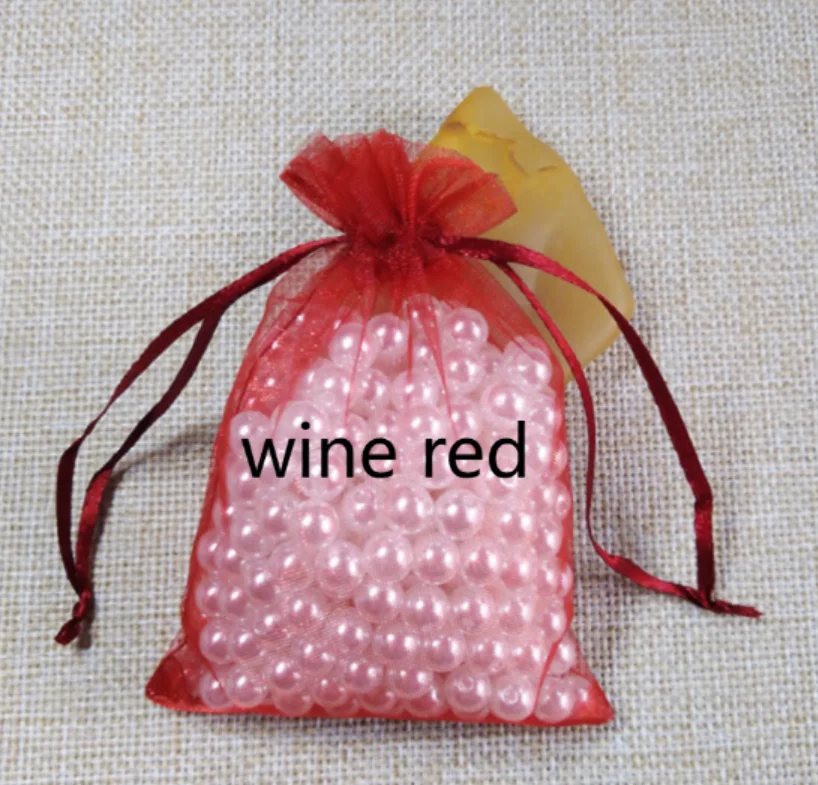 1000pcs Organza Bags Custom Random Color Wedding Party Favors Jewelry Gift Packaging Pouches Birthday Christmas Present Wrapping