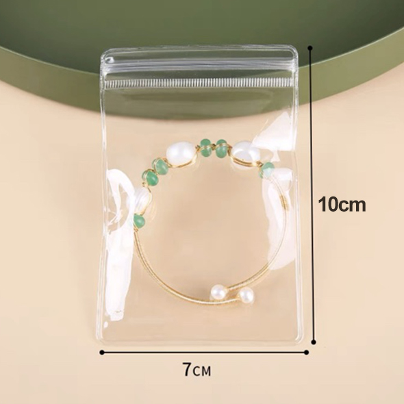 10/50Pcs Transparent PVC Jewelry Organizer Pouches Bags Anti-Oxidation Earring Pendant Necklace Bracelet Storage Holder Box