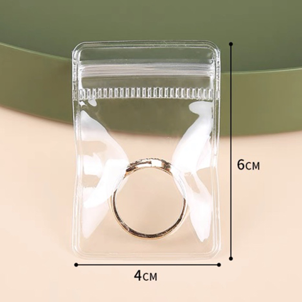 10/50Pcs Transparent PVC Jewelry Organizer Pouches Bags Anti-Oxidation Earring Pendant Necklace Bracelet Storage Holder Box