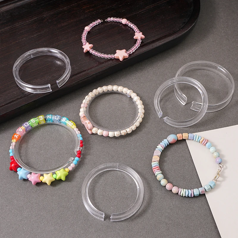 5.2/5.7/6.2CM 3/5/25pcs/bag Acrylic Bracelet Display Clear Transparent Stand Round Bracelet Rack Stand Display Women