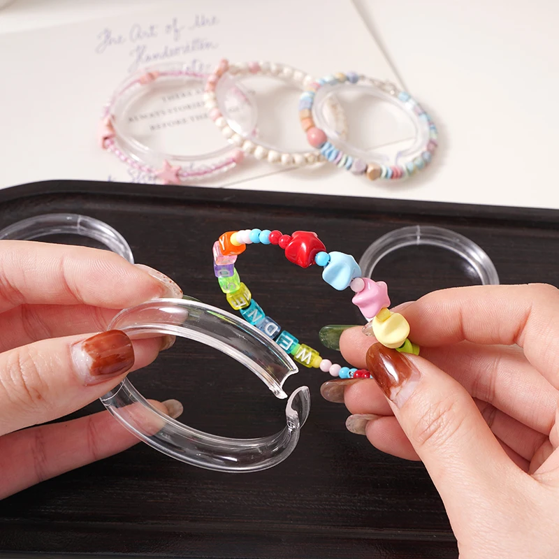 5.2/5.7/6.2CM 3/5/25pcs/bag Acrylic Bracelet Display Clear Transparent Stand Round Bracelet Rack Stand Display Women