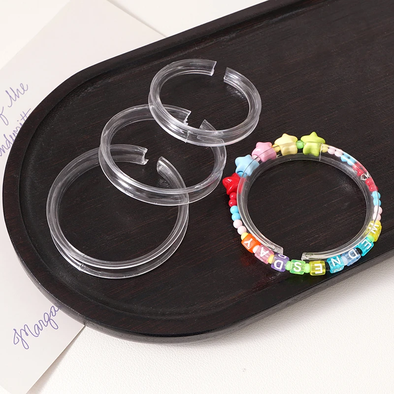 5.2/5.7/6.2CM 3/5/25pcs/bag Acrylic Bracelet Display Clear Transparent Stand Round Bracelet Rack Stand Display Women