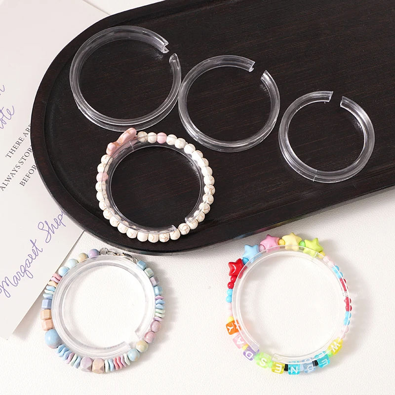 5.2/5.7/6.2CM 3/5/25pcs/bag Acrylic Bracelet Display Clear Transparent Stand Round Bracelet Rack Stand Display Women