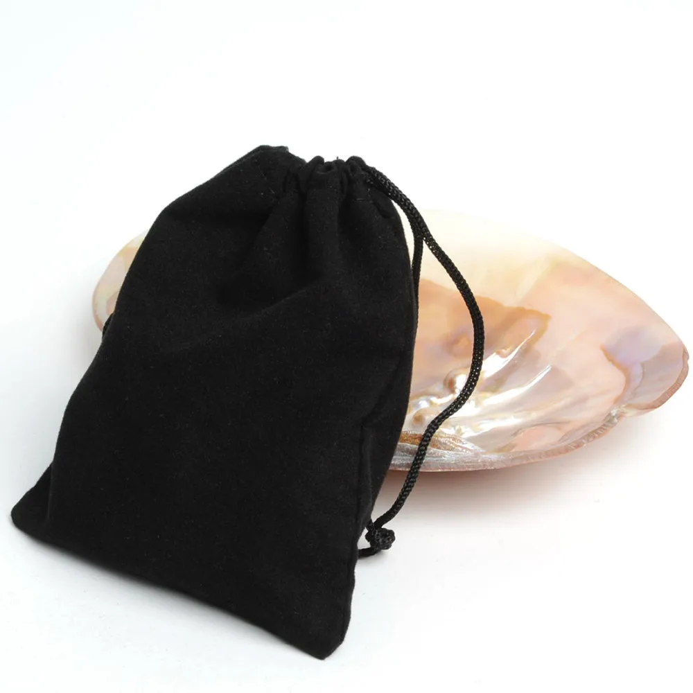 100pcs 12*10Cm Black Drawstring Velvet Pouch Jewelry Bags Bracelet Wedding New Year Christmas Party Ball Gift Bags sac cadeau