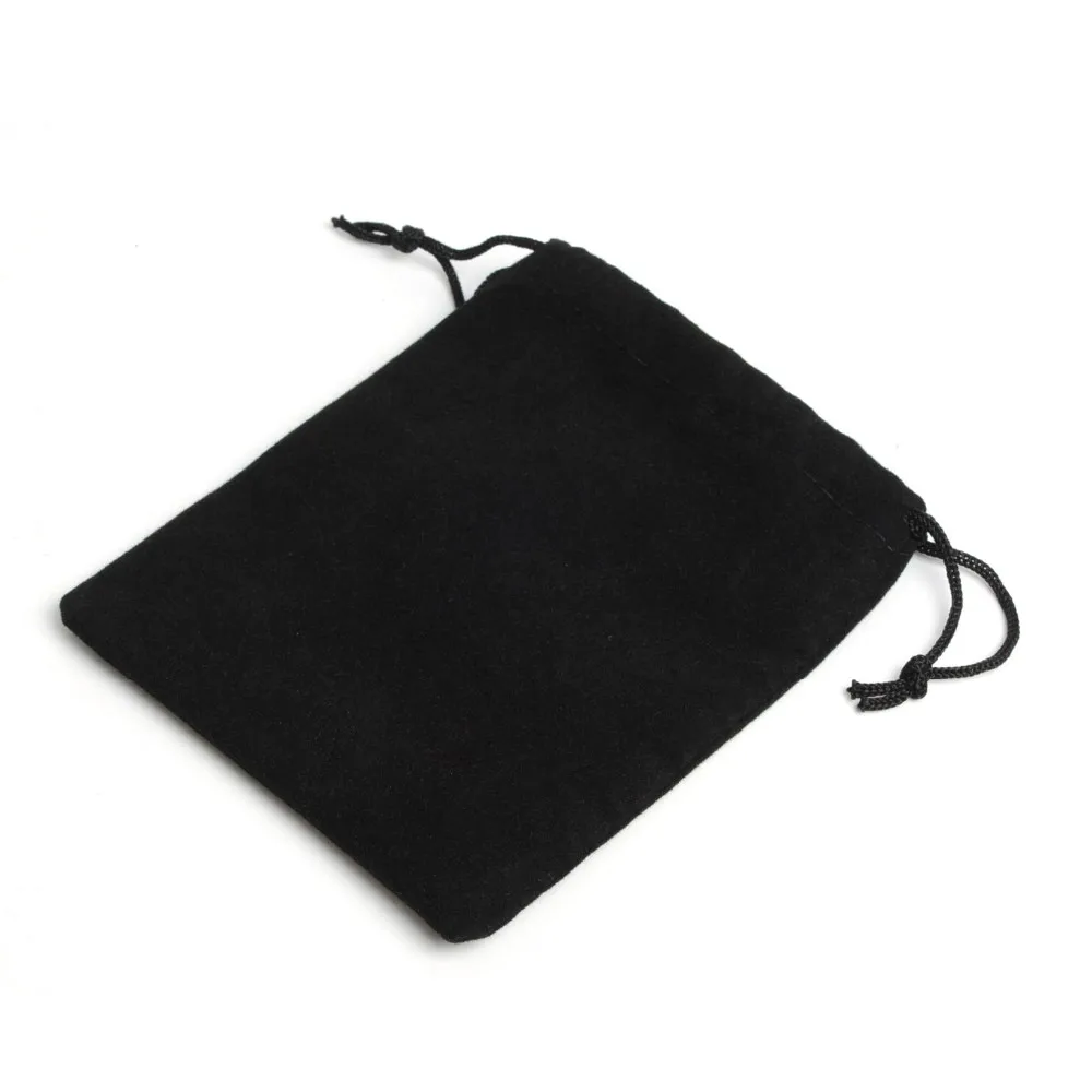 100pcs 12*10Cm Black Drawstring Velvet Pouch Jewelry Bags Bracelet Wedding New Year Christmas Party Ball Gift Bags sac cadeau
