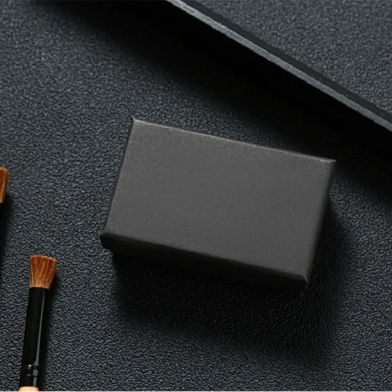 30pcs Black Kraft Jewelry Gift Box Cardboard Travel Ring Necklace Earring Packaging Organizer Boxes Case With Sponge Inside
