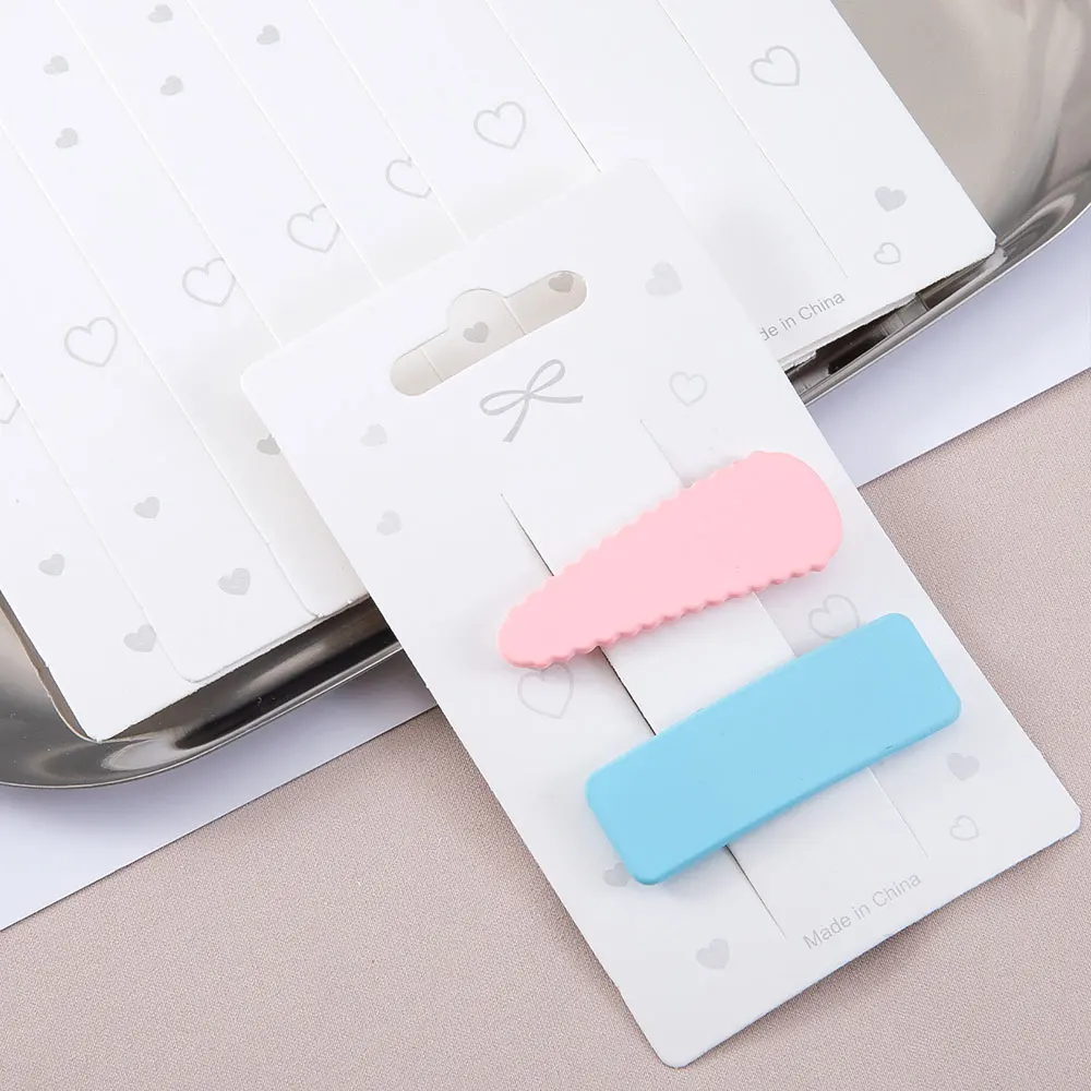 50pcs/lot 12x7cm White Bowknot Display Cards Kraft Paper Card for DIY Jewelry Hairpins Packaging Tags Retail Label