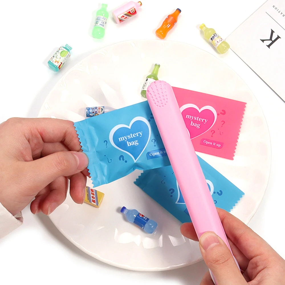 100-200pcs/lot Love Heart English Blind Bags New Empty Miniature Food Candy Toy Surprise Bag DIY Party Gift Packaging Bags
