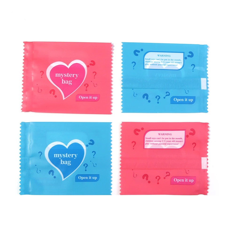 100-200pcs/lot Love Heart English Blind Bags New Empty Miniature Food Candy Toy Surprise Bag DIY Party Gift Packaging Bags