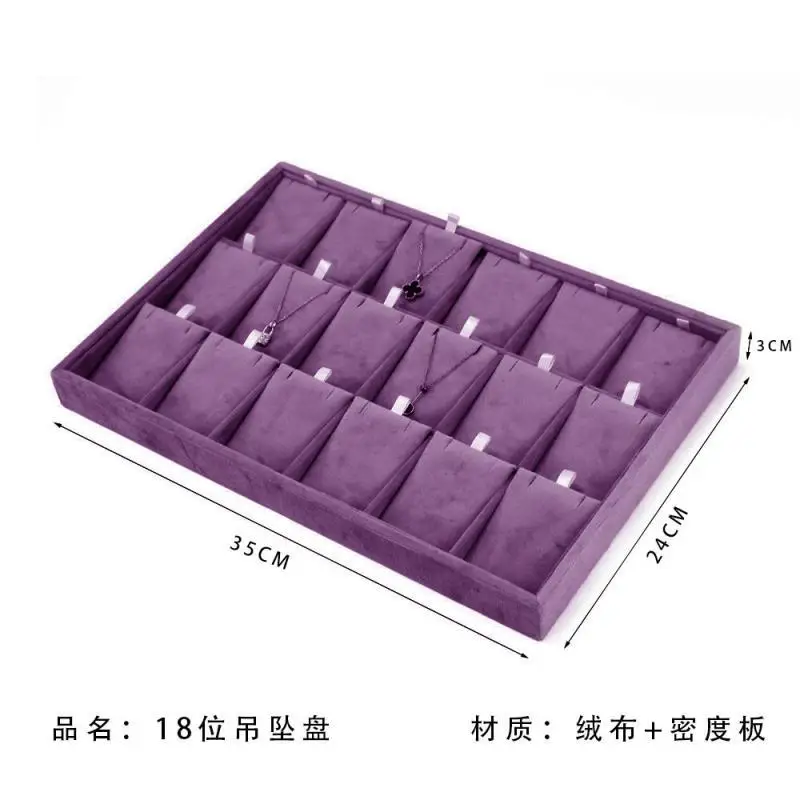 Jewelry Display Rack Purple Velvet Display Window Necklace Ring Jewelry Display Props High-End Jewelry Display Props