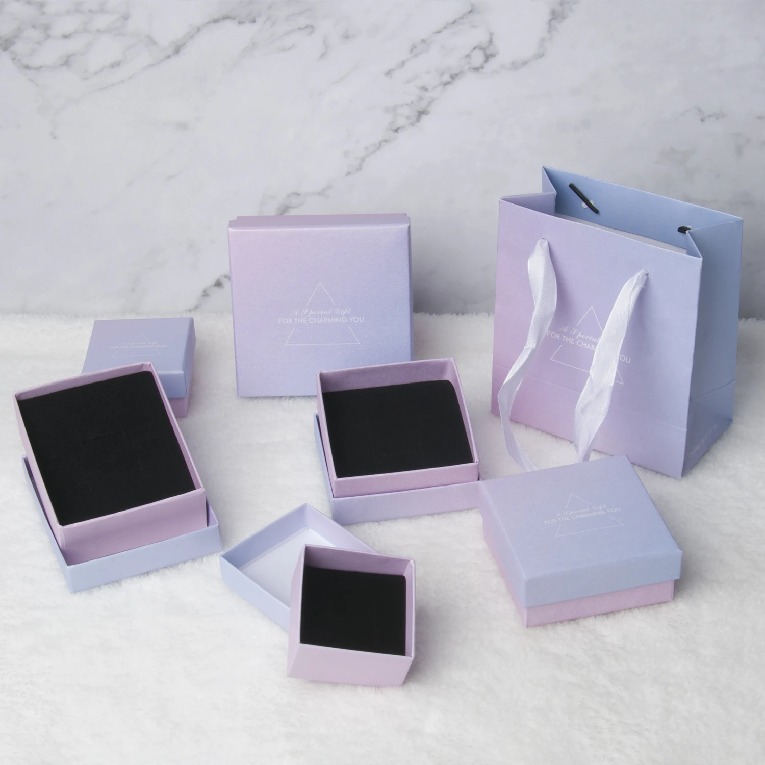 Wholesale 1PC Paper Jewelry Box Bracelet Necklace Ring Earring Box Handmde Kraft Wedding Gifts Packaging Box Jewelry Accessories