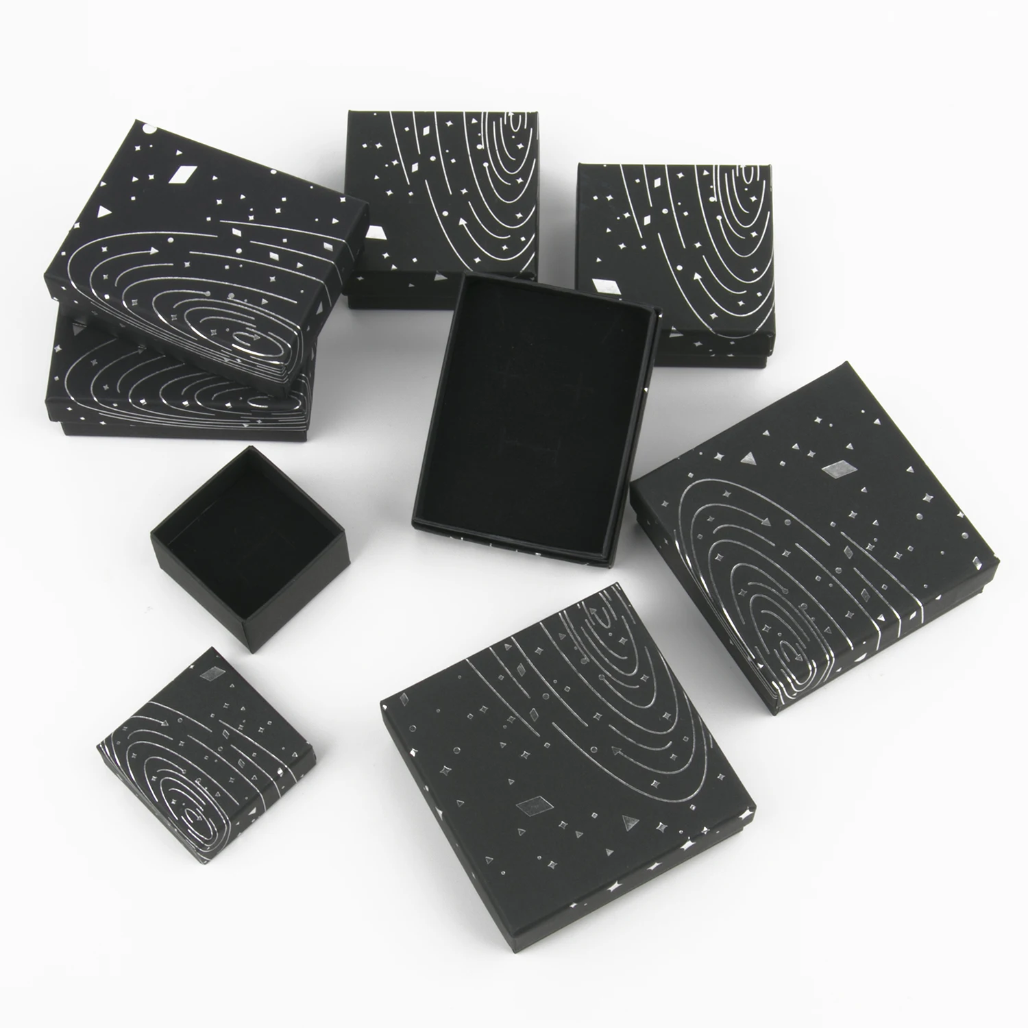 Wholesale 1PC Paper Jewelry Box Bracelet Necklace Ring Earring Box Handmde Kraft Wedding Gifts Packaging Box Jewelry Accessories