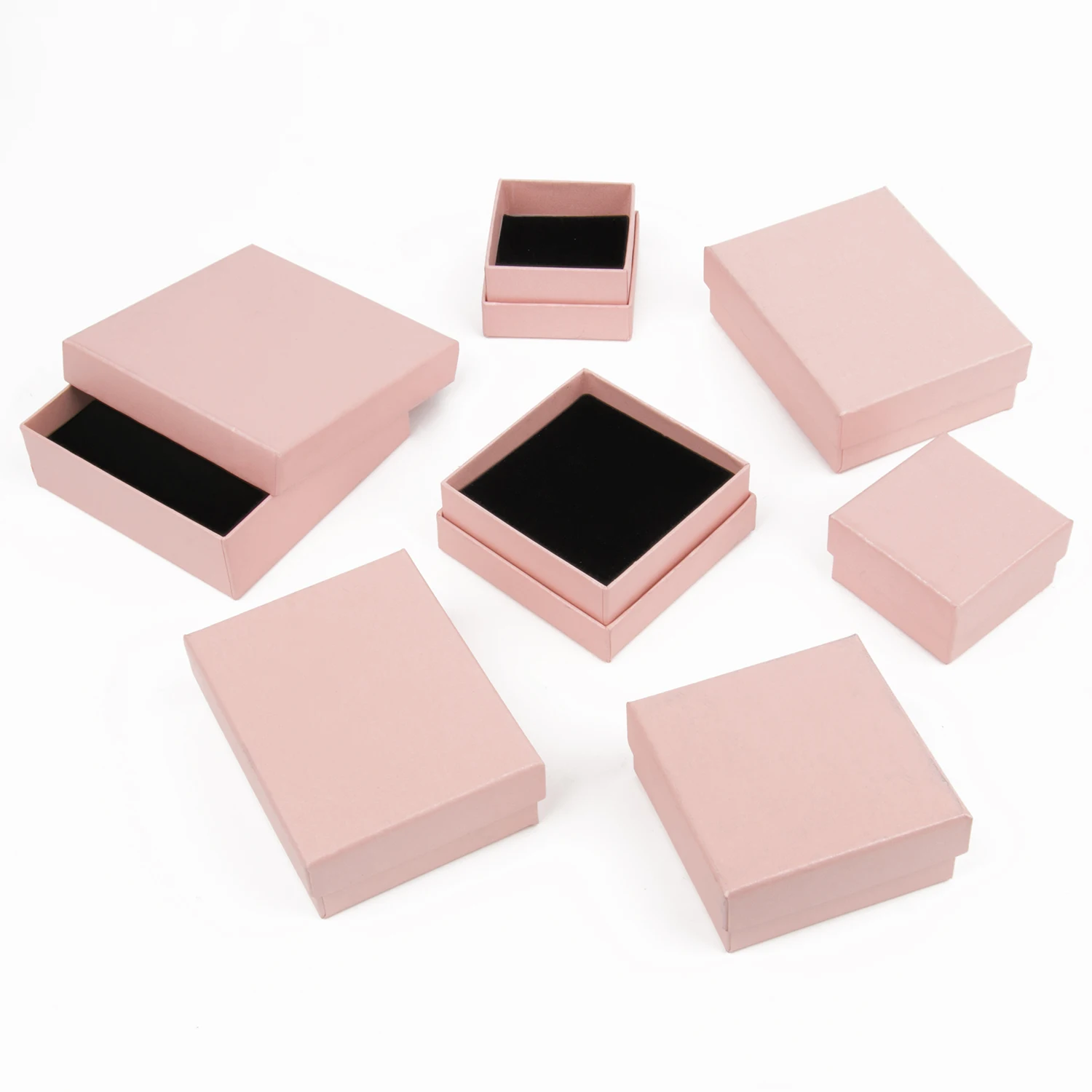 Wholesale 1PC Paper Jewelry Box Bracelet Necklace Ring Earring Box Handmde Kraft Wedding Gifts Packaging Box Jewelry Accessories