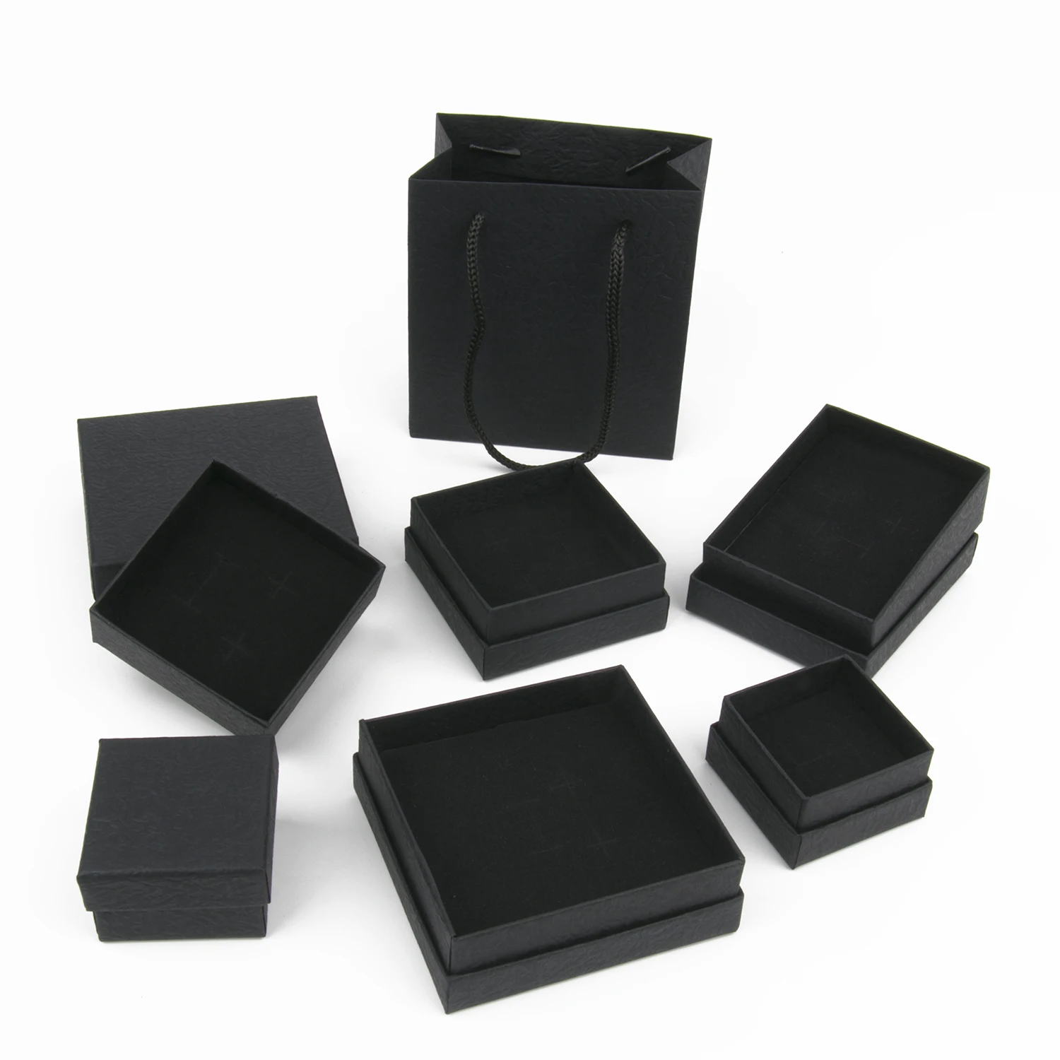Wholesale 1PC Paper Jewelry Box Bracelet Necklace Ring Earring Box Handmde Kraft Wedding Gifts Packaging Box Jewelry Accessories
