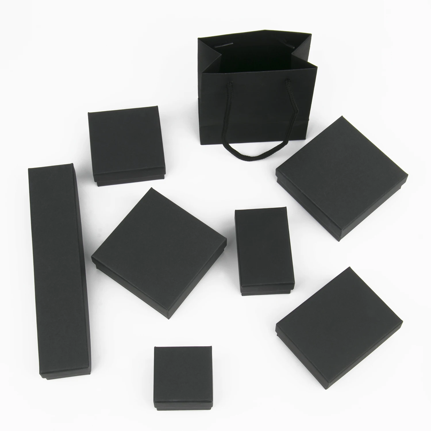 Wholesale 1PC Paper Jewelry Box Bracelet Necklace Ring Earring Box Handmde Kraft Wedding Gifts Packaging Box Jewelry Accessories