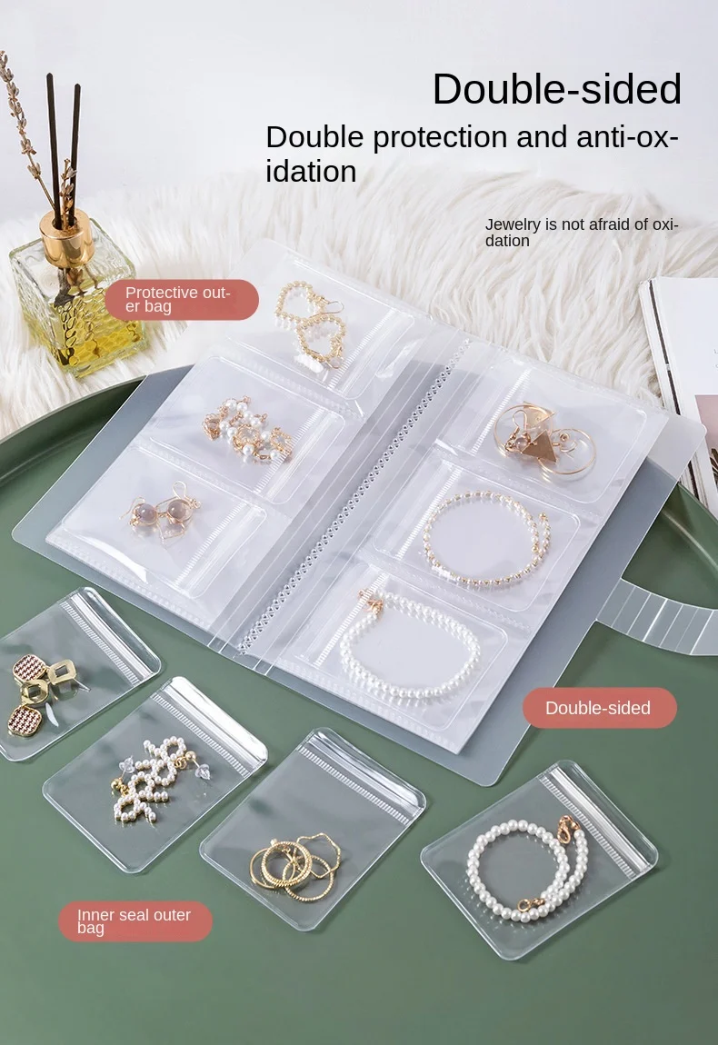 Jewelry Storage Box, Earrings, Anti-Oxidation, Rings, Hand Ornaments, Transparent Dustproof Storage Bags, Necklaces