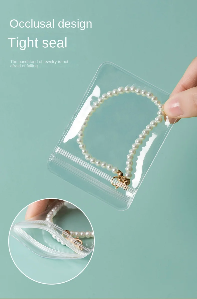 Jewelry Storage Box, Earrings, Anti-Oxidation, Rings, Hand Ornaments, Transparent Dustproof Storage Bags, Necklaces
