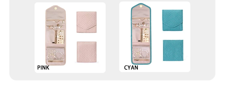 Foldable Jewellery Roll Convenient Jewellery Organiser Jewellery Bag Cosmetic Bag Jewellery Display Travel Home Folding Bag