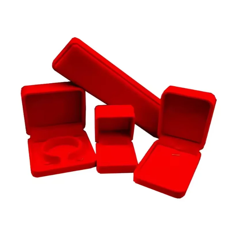 Textured Velvet Jewelry Box Ring Box Stud Earrings Pendant Bracelet Necklace and Jewelry Packaging Box
