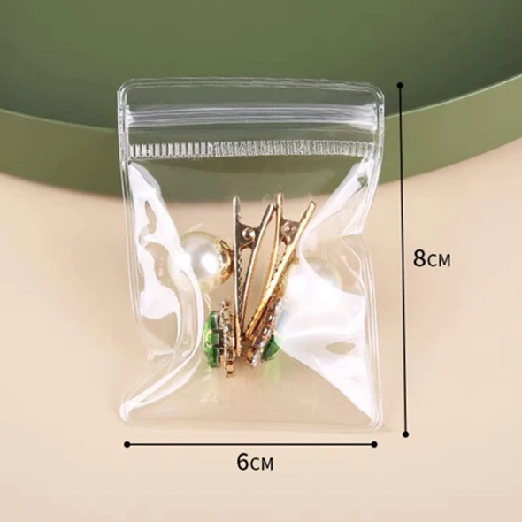 10/50Pcs Transparent PVC Jewelry Organizer Pouches Bags Anti-Oxidation Earring Pendant Necklace Bracelet Storage Holder Box