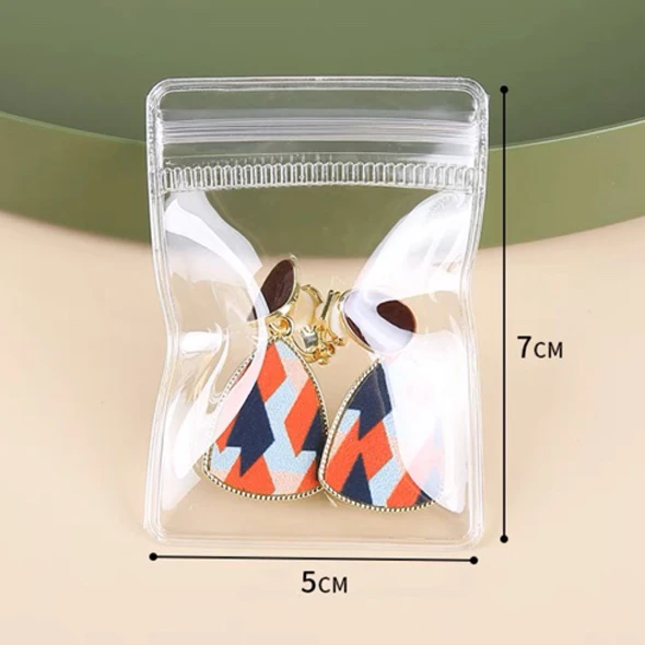 10/50Pcs Transparent PVC Jewelry Organizer Pouches Bags Anti-Oxidation Earring Pendant Necklace Bracelet Storage Holder Box