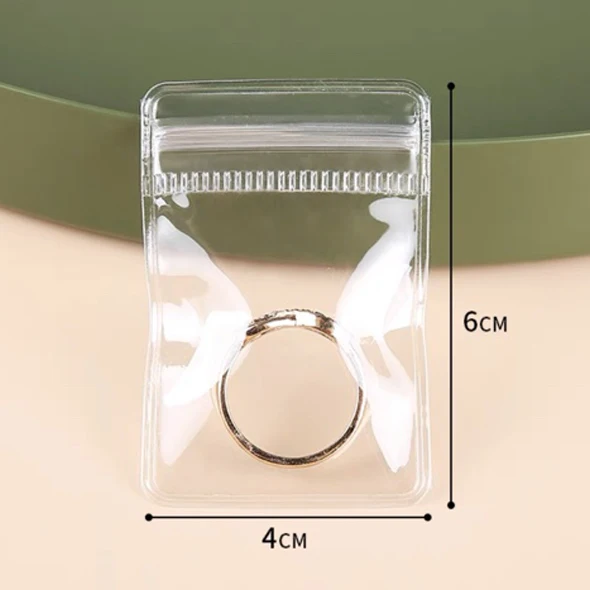 10/50Pcs Transparent PVC Jewelry Organizer Pouches Bags Anti-Oxidation Earring Pendant Necklace Bracelet Storage Holder Box