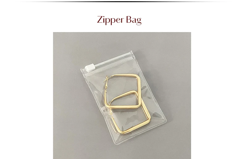 10/20 PCS Zipper Bag Jewelry Plastic PVC Transparent Bracelet Necklace Earrings Storage Gift Bag For Small Business Packaging