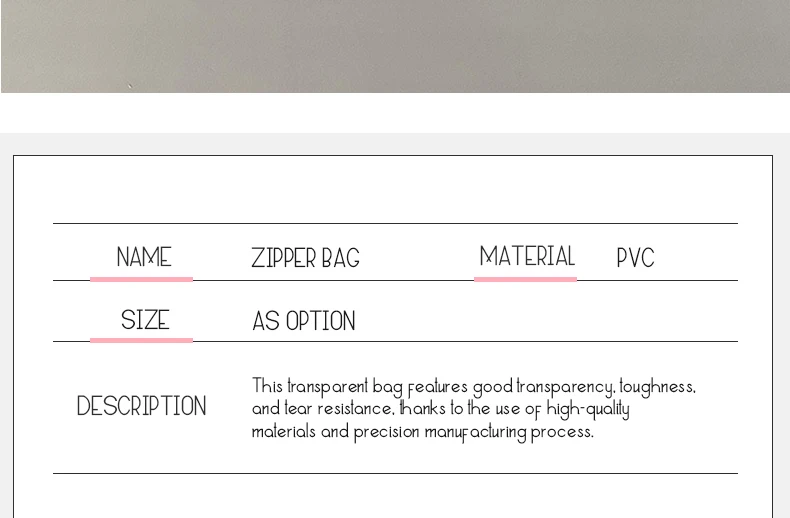 10/20 PCS Zipper Bag Jewelry Plastic PVC Transparent Bracelet Necklace Earrings Storage Gift Bag For Small Business Packaging