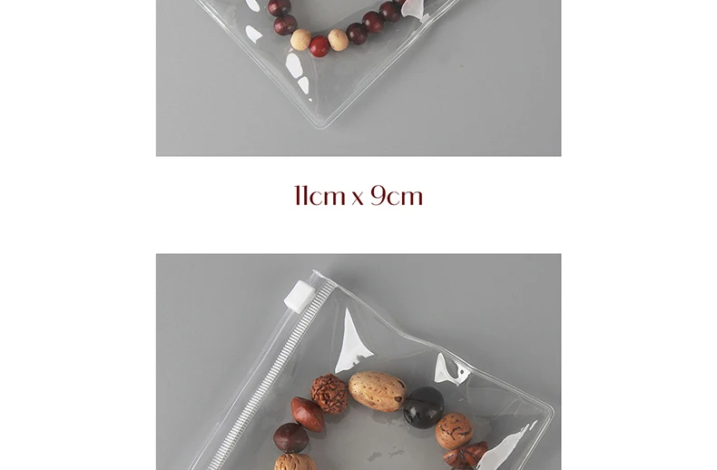 10/20 PCS Zipper Bag Jewelry Plastic PVC Transparent Bracelet Necklace Earrings Storage Gift Bag For Small Business Packaging