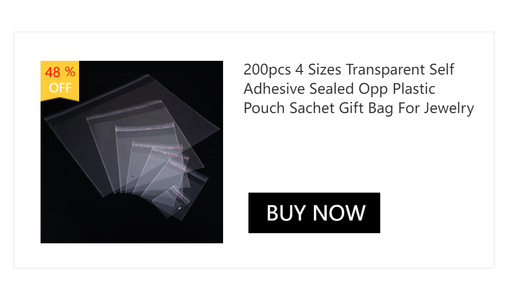 10/20 PCS Zipper Bag Jewelry Plastic PVC Transparent Bracelet Necklace Earrings Storage Gift Bag For Small Business Packaging
