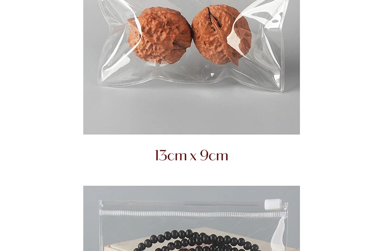 10/20 PCS Zipper Bag Jewelry Plastic PVC Transparent Bracelet Necklace Earrings Storage Gift Bag For Small Business Packaging