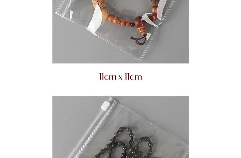 10/20 PCS Zipper Bag Jewelry Plastic PVC Transparent Bracelet Necklace Earrings Storage Gift Bag For Small Business Packaging