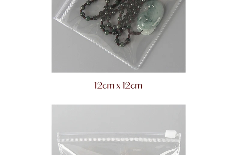 10/20 PCS Zipper Bag Jewelry Plastic PVC Transparent Bracelet Necklace Earrings Storage Gift Bag For Small Business Packaging