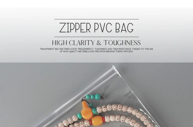 10/20 PCS Zipper Bag Jewelry Plastic PVC Transparent Bracelet Necklace Earrings Storage Gift Bag For Small Business Packaging