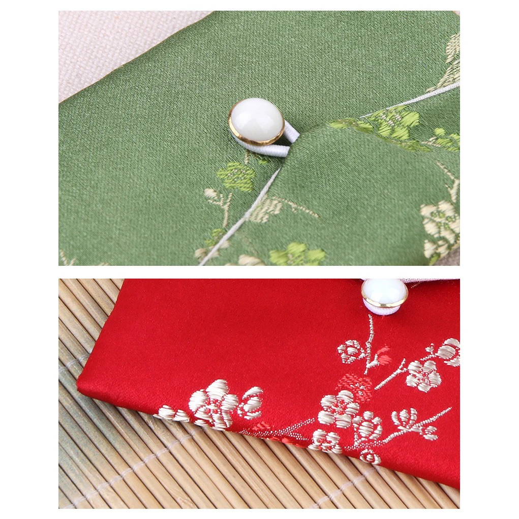 Chinese Brocad Jewelry Organizer Bag Bracelet Necklace Earrings Gift Storage Pouch Silk Embroidery Jewelry Packaging Bag