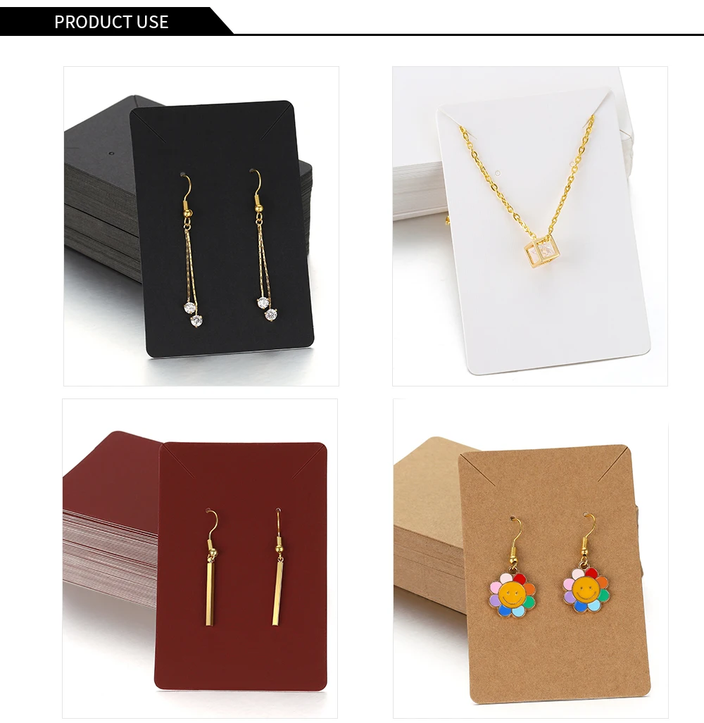 50pcs/lot Earrings Necklaces Display Cards for Jewelry Boxed and Packaging Cardboard Hang Tag Card Ear Studs Paper Card 6x9cm