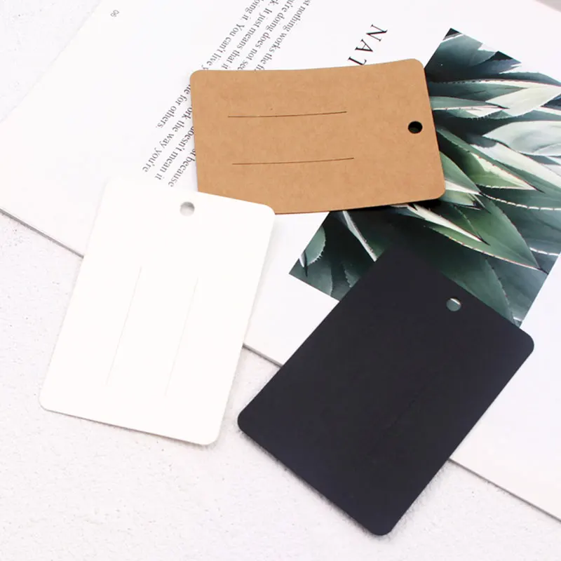 50pcs 7*10cm Barrettes Hairpins Packing Cards Kraft Paper Card For Hair Accessories Display Card Hair Clip Packaging Price Tags
