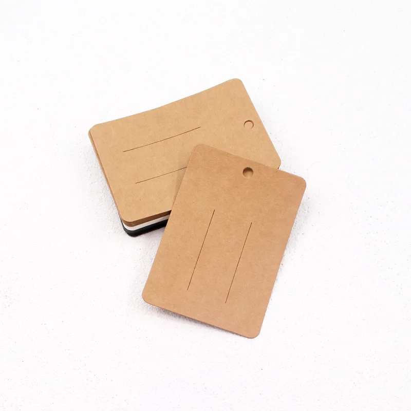50pcs 7*10cm Barrettes Hairpins Packing Cards Kraft Paper Card For Hair Accessories Display Card Hair Clip Packaging Price Tags